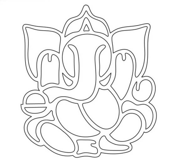 Enkel Ganesha fargeleggingsside