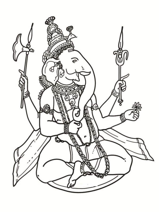 Ganapati Ganesha fargeleggingsside