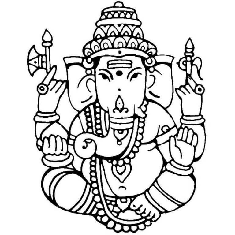 Ganesha Er Et Av De Viktigste Indiske Symbolene fargeleggingsside