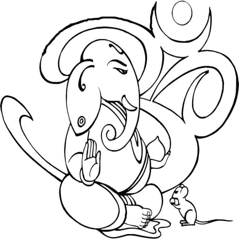 Ganesha Med Mus fargelegging