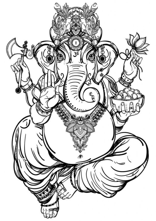 Ganesha Visdomsgud fargeleggingsside
