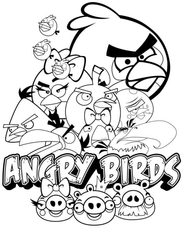 Gratis Angry birds fargelegging