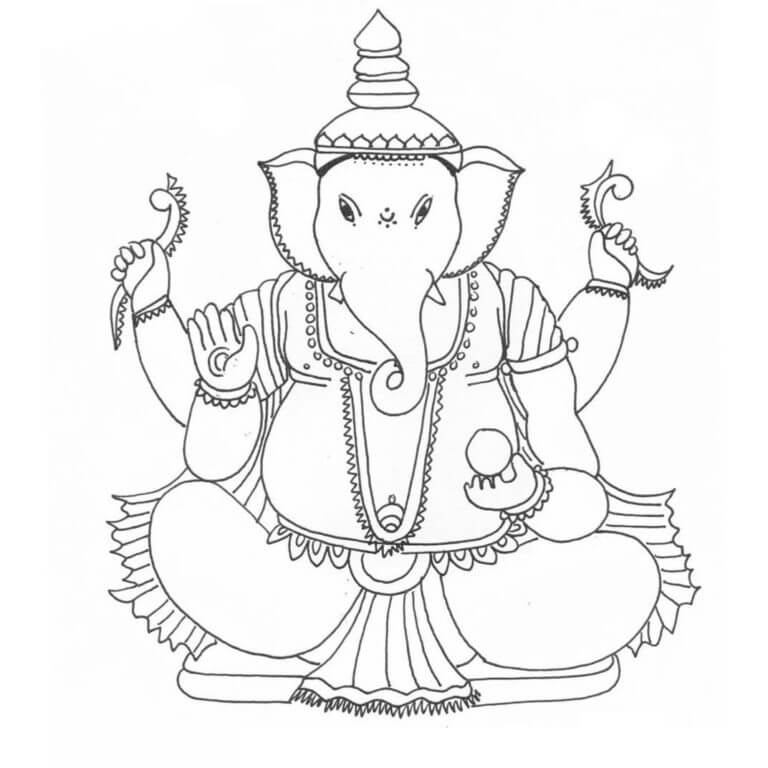 Gud i Hinduismen fargeleggingsside