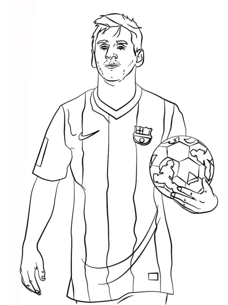 Lionel Messi Holder Ballen fargelegging