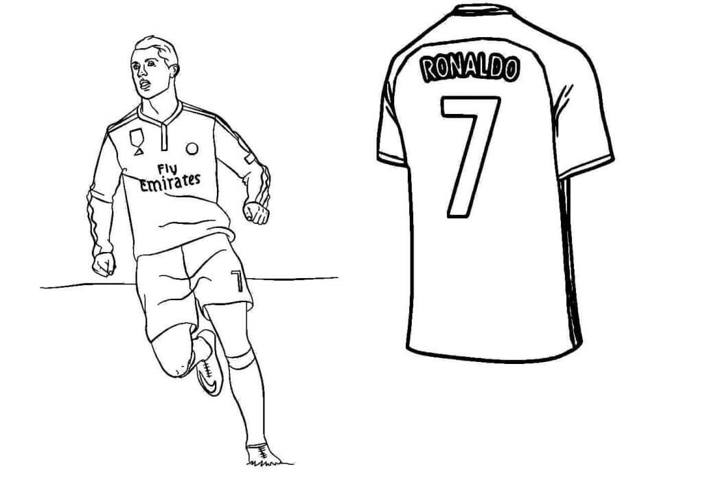 Ronaldo Nummer 7 fargeleggingsside