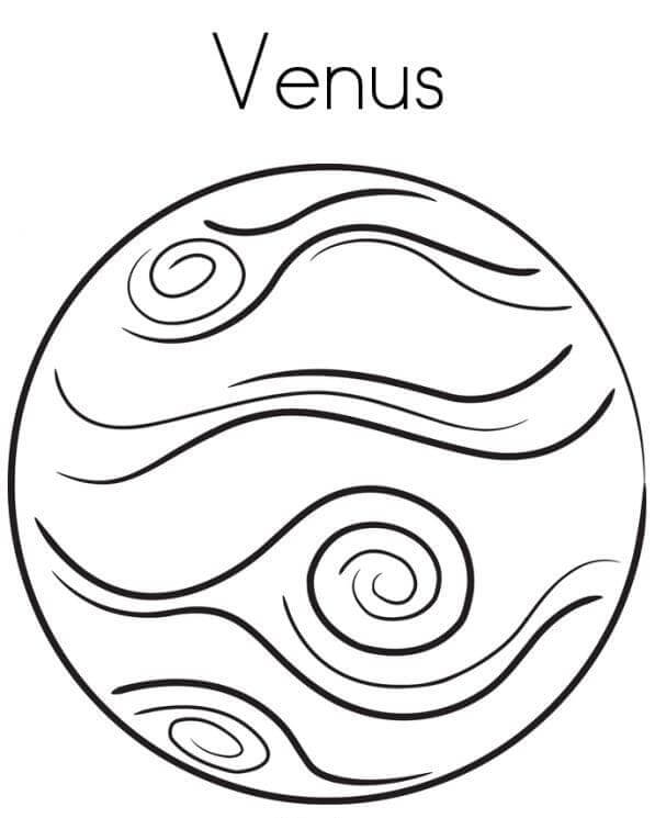 Venus er Den Andre Planeten i Solsystemet fargelegging