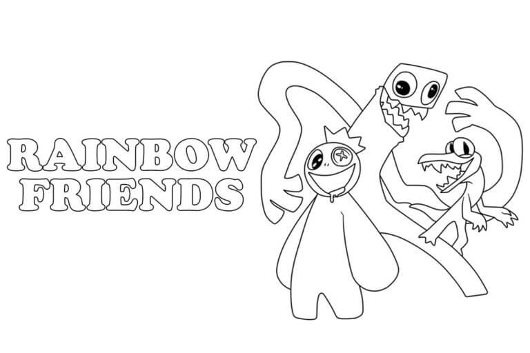 Enkle Rainbow Friends fargeleggingsside