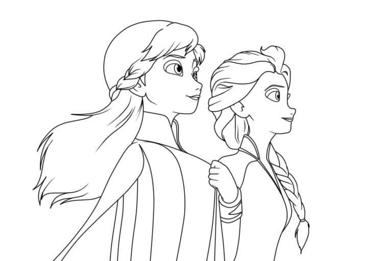 Fantastiske Elsa og Anna fargelegging