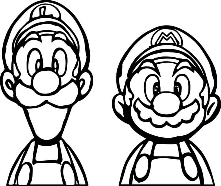 Mario Og Luigi er Brødre i Det Populære Spillet fargeleggingsside