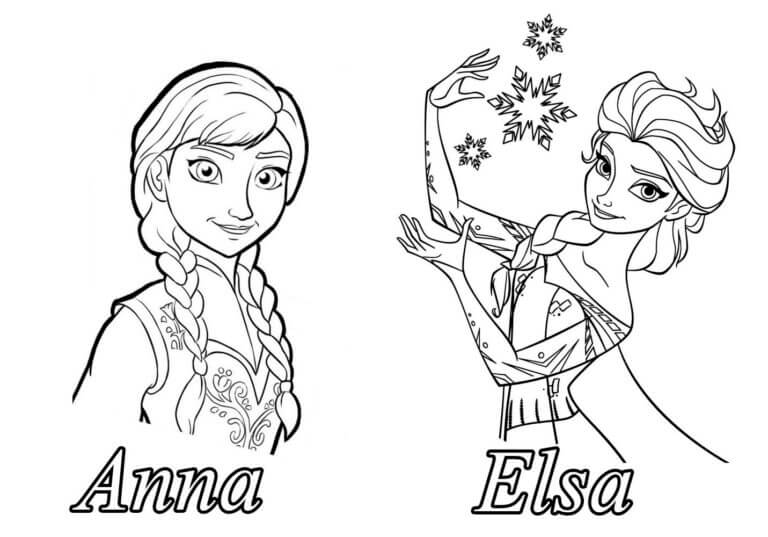 Tempererte Anna og Reasonable Elsa fargelegging