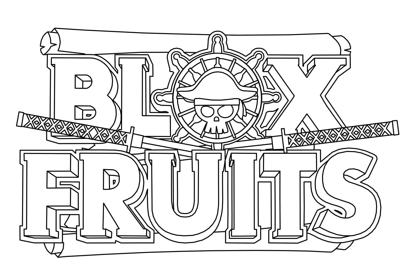 Blox Fruits-Logoen fargelegging
