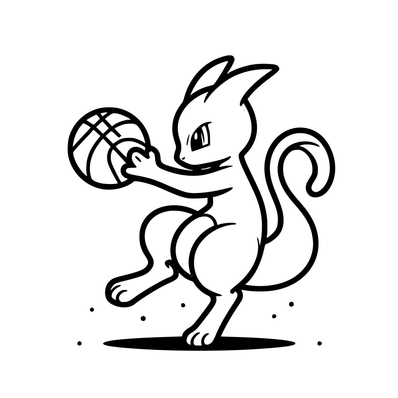 Mewtwo spiller basketball fargelegging