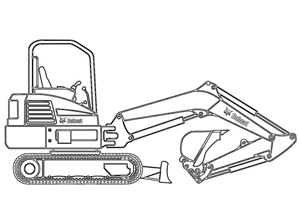 Bobcat gravemaskin fargelegging