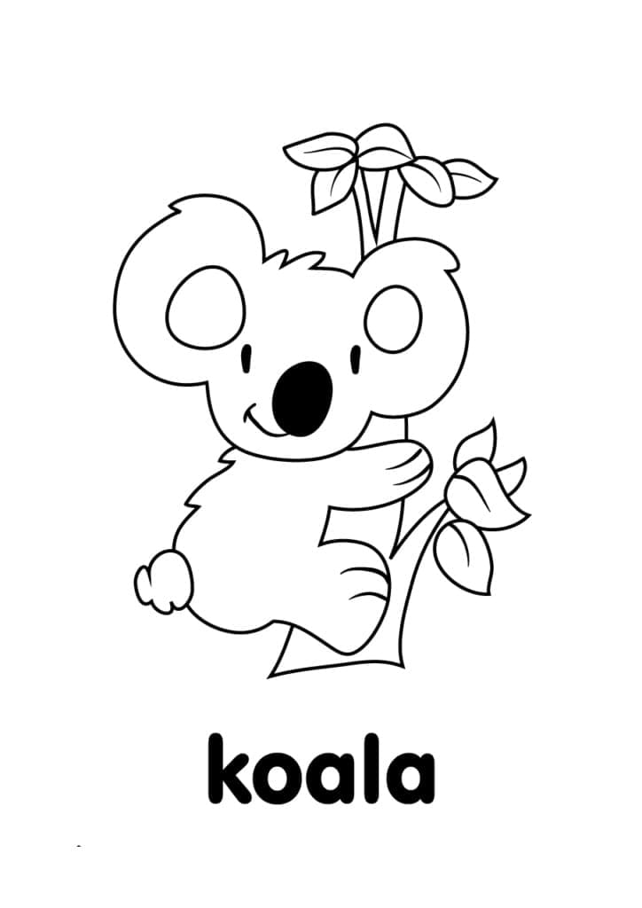 Glad koala fargelegging