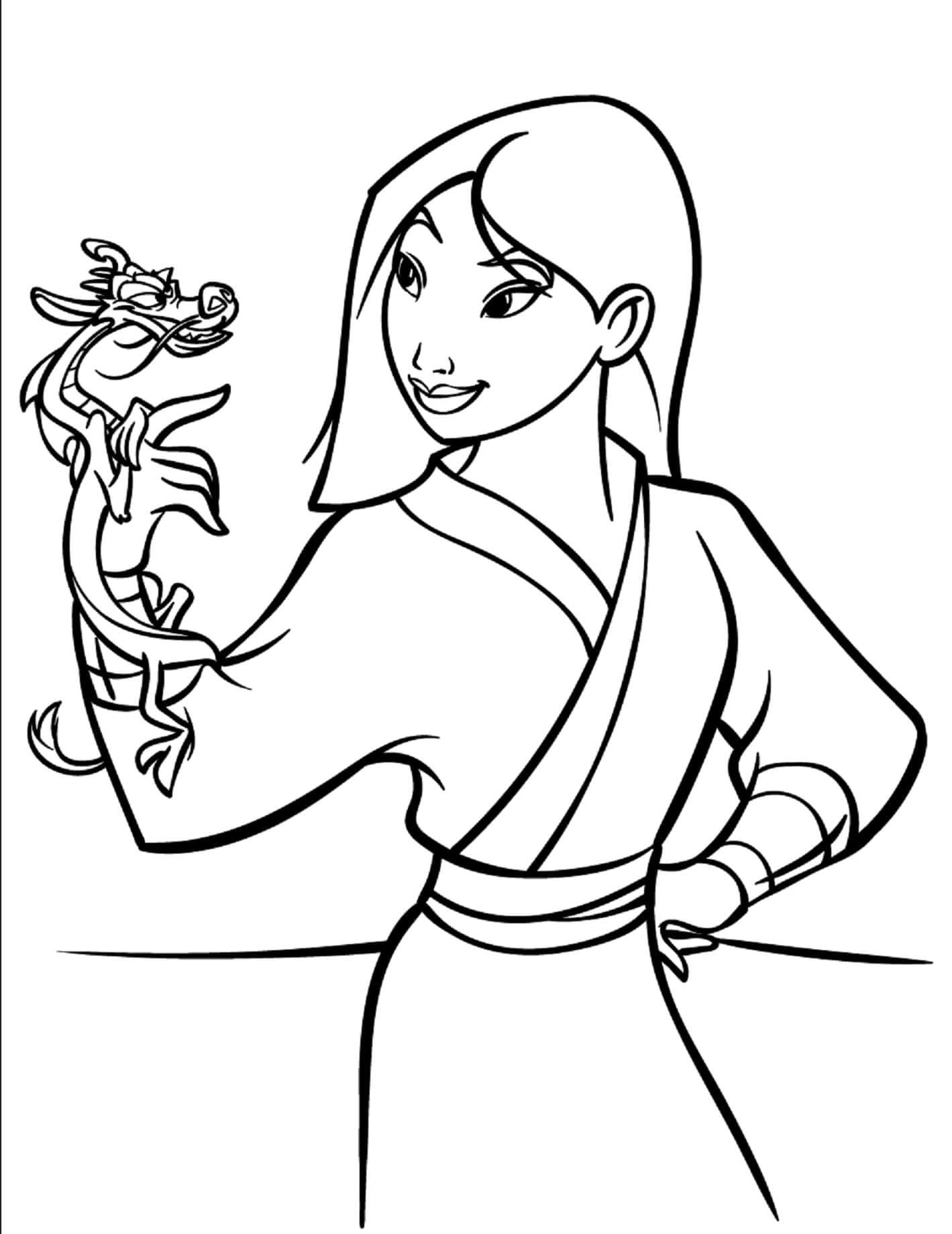 Mulan holder Mushu fargelegging