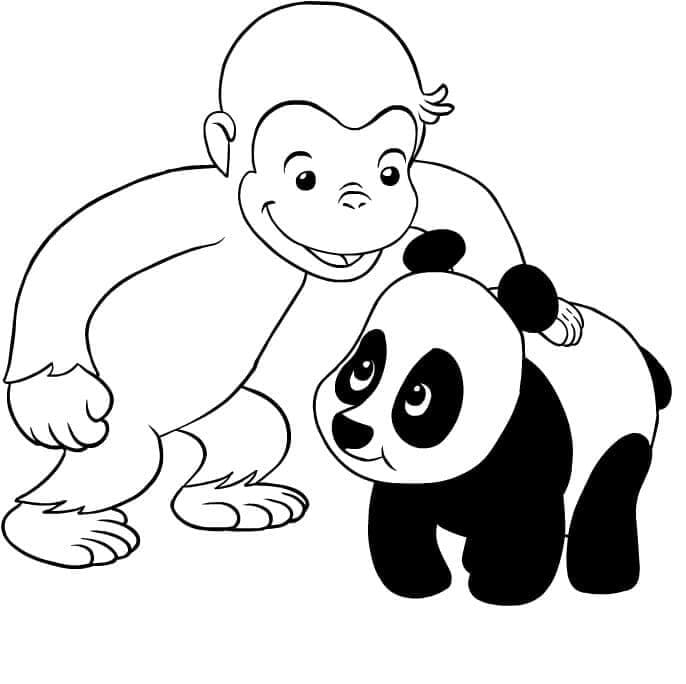 Nils fant en liten panda fargelegging