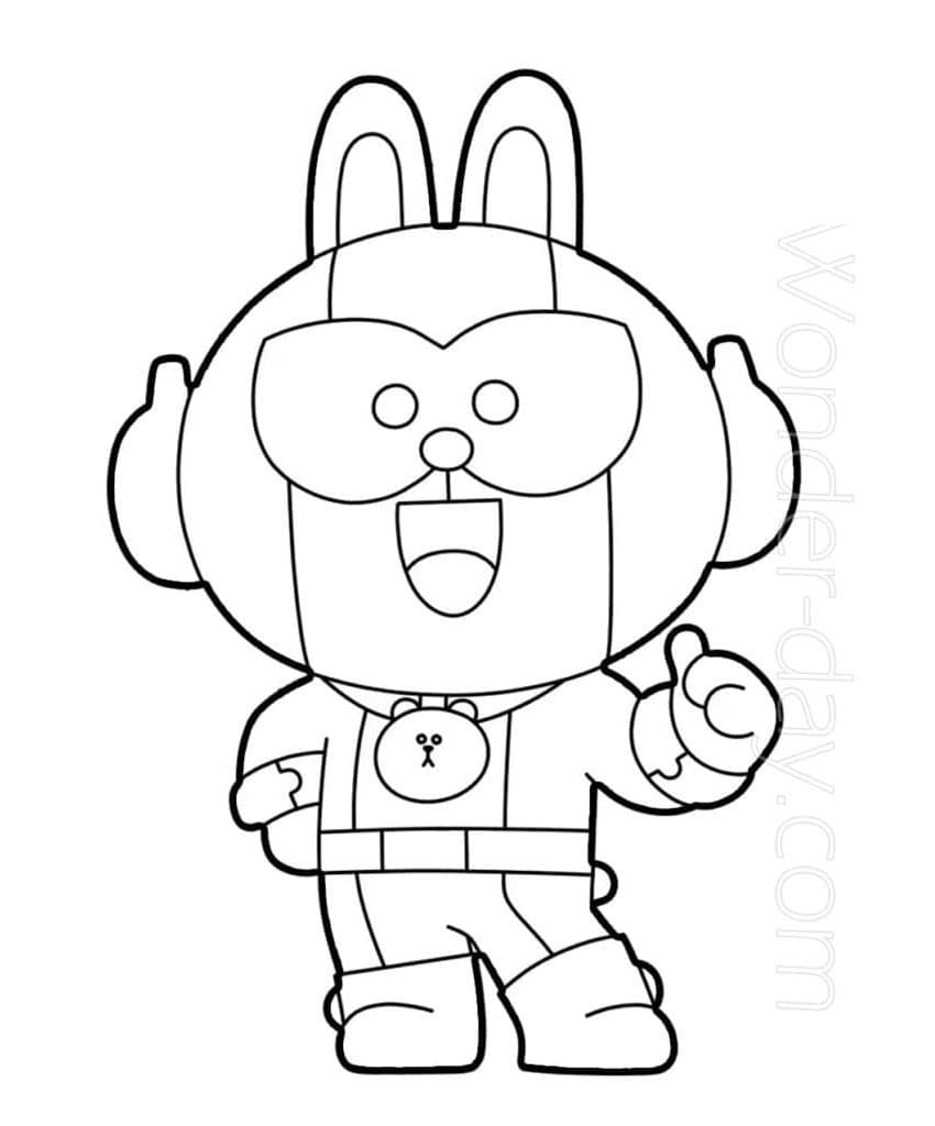 Brawl Stars Cony Max fargeleggingsside