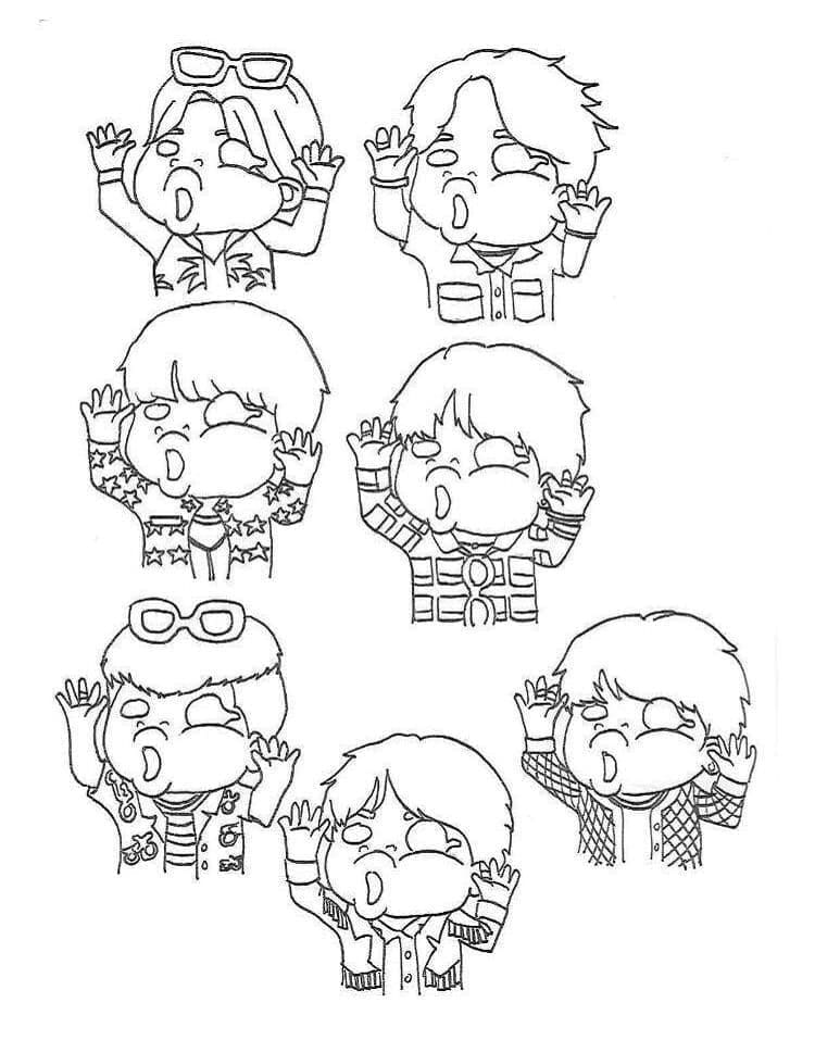 Chibi BTS fargelegging