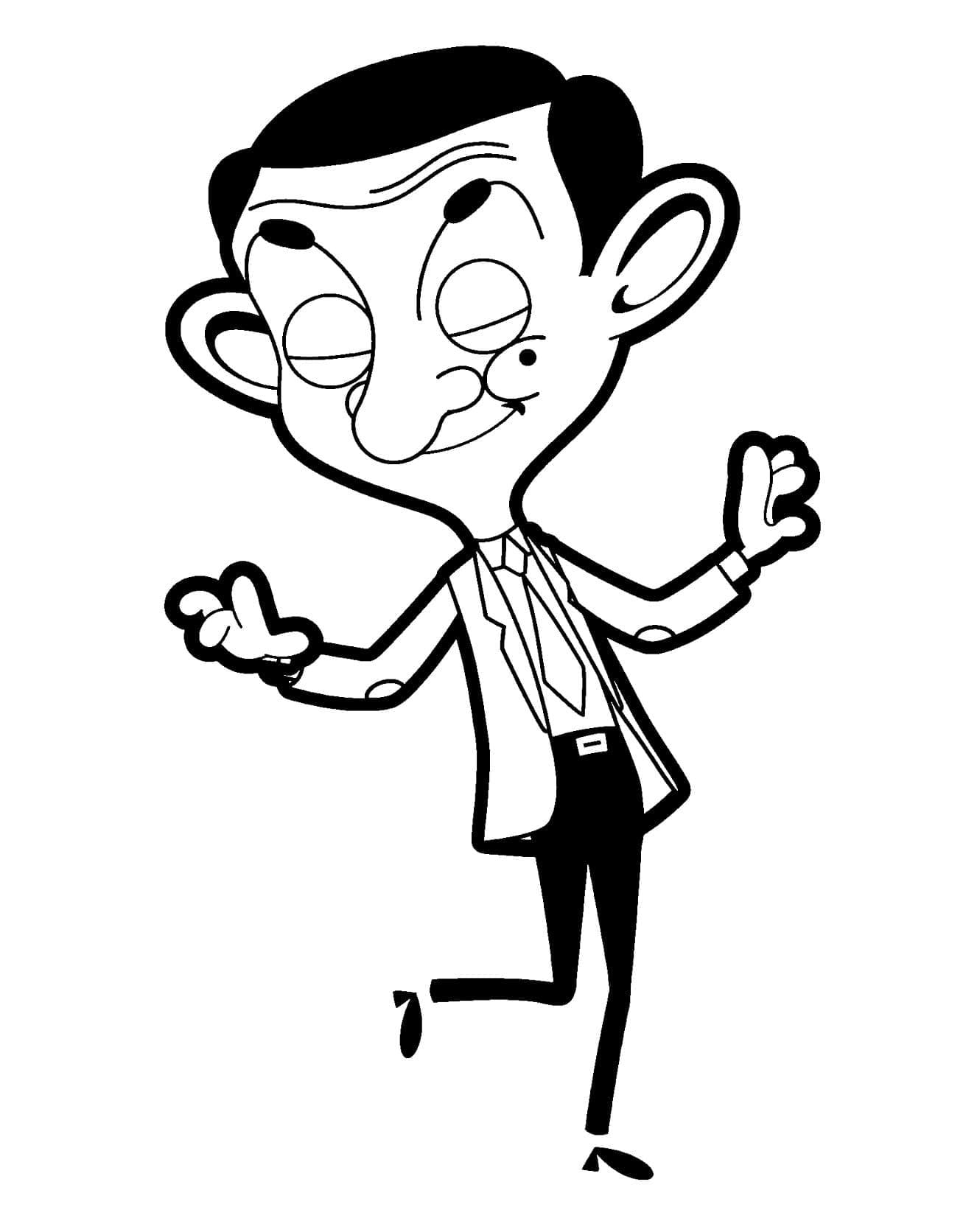 Mr Bean danser fargelegging