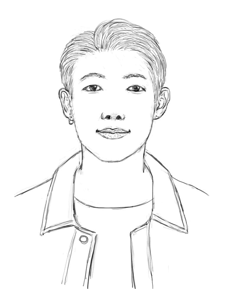 Rap Monster i BTS fargeleggingsside