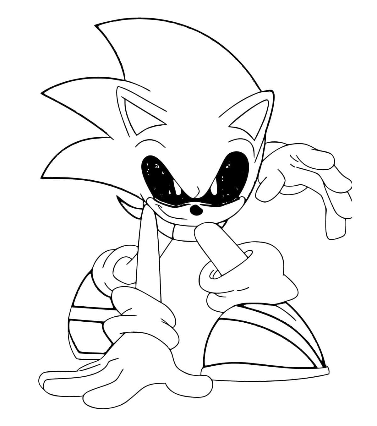 Sonic Exe er klar fargelegging