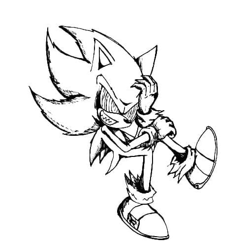 Sonic Exe Sketch fargeleggingsside