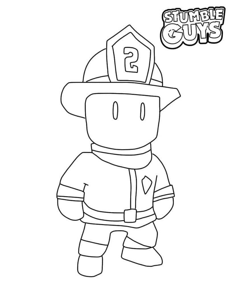 Stumble Guys Fireman Torch fargeleggingsside