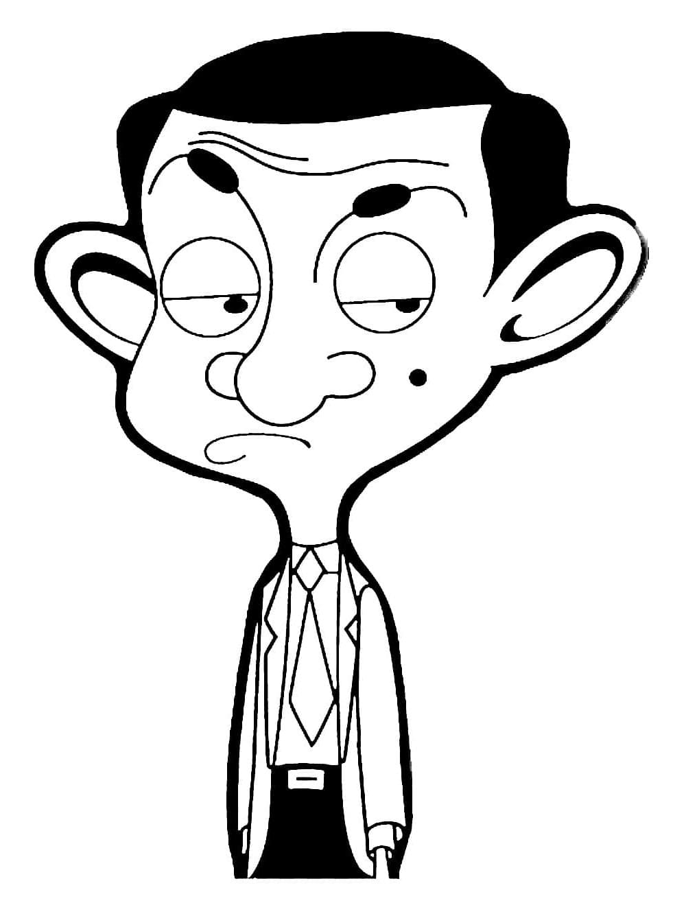 Trist Mr Bean fargeleggingsside