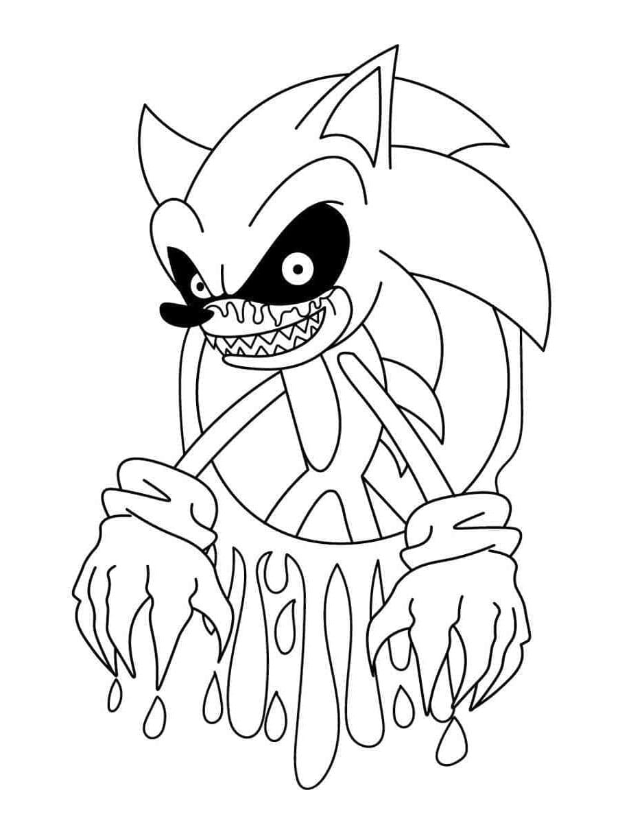 Utskrivbart Sonic Exe-spill fargeleggingsside