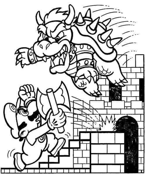 Bowser vs Mario fargelegging