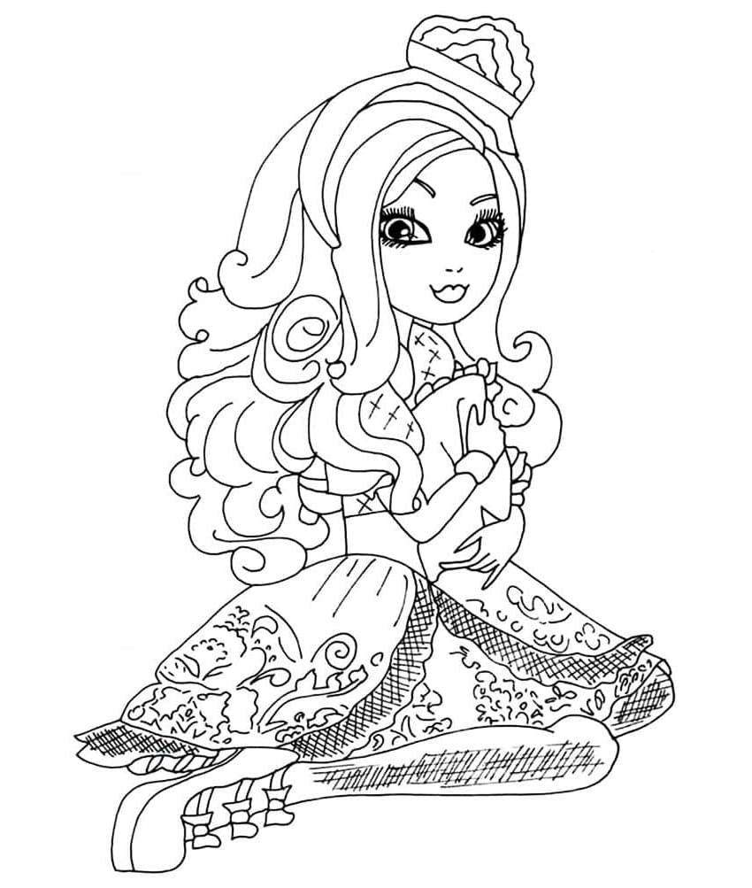 Jentedukke Ever After High fargelegging