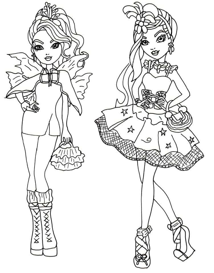 Karakterer fra Ever After High fargelegging