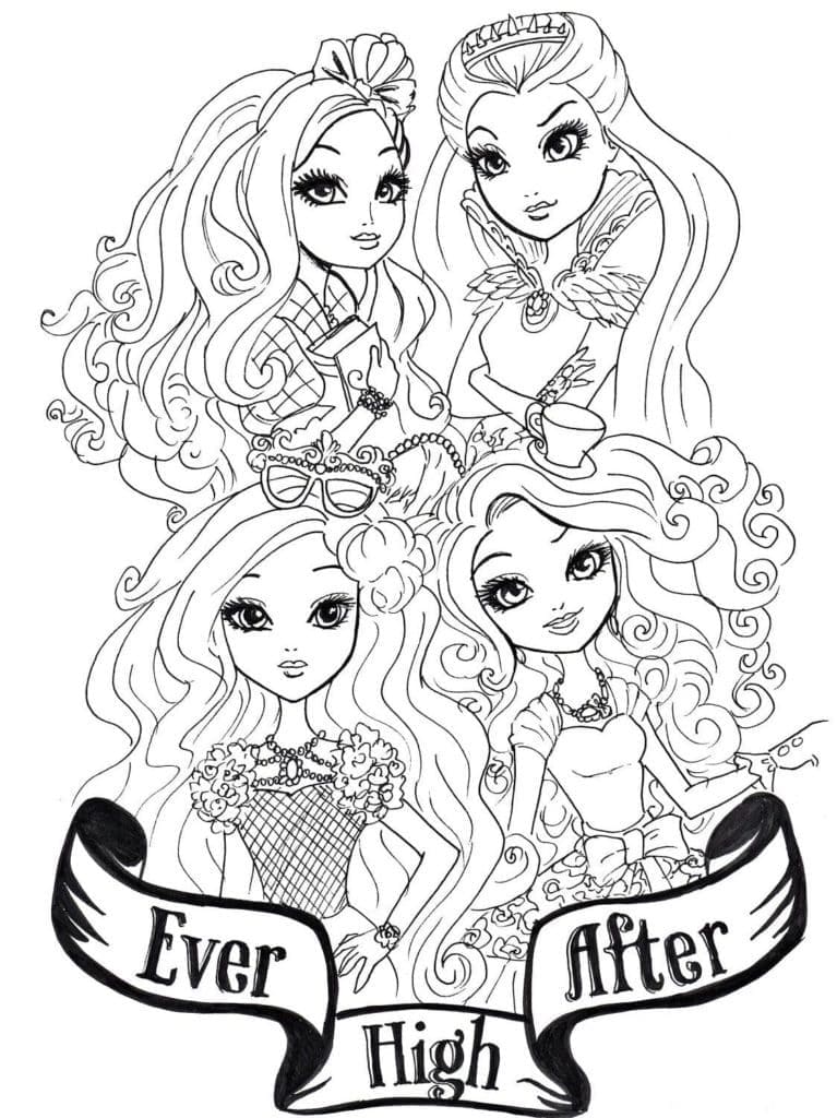 Pene jenter Ever After High fargelegging