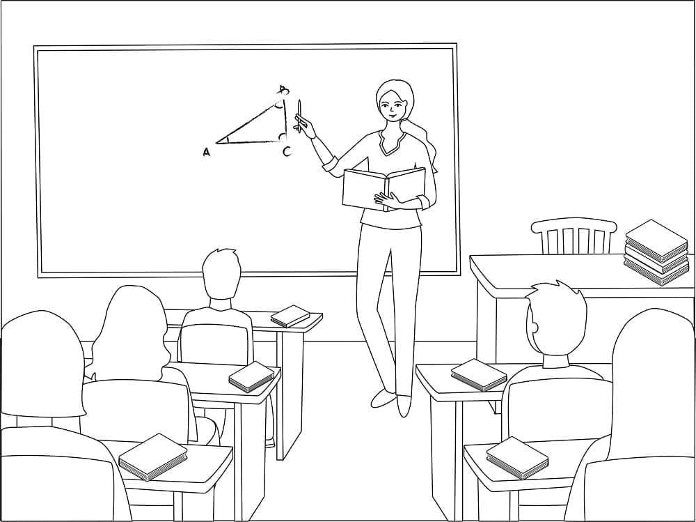 Gymnasielærer fargelegging