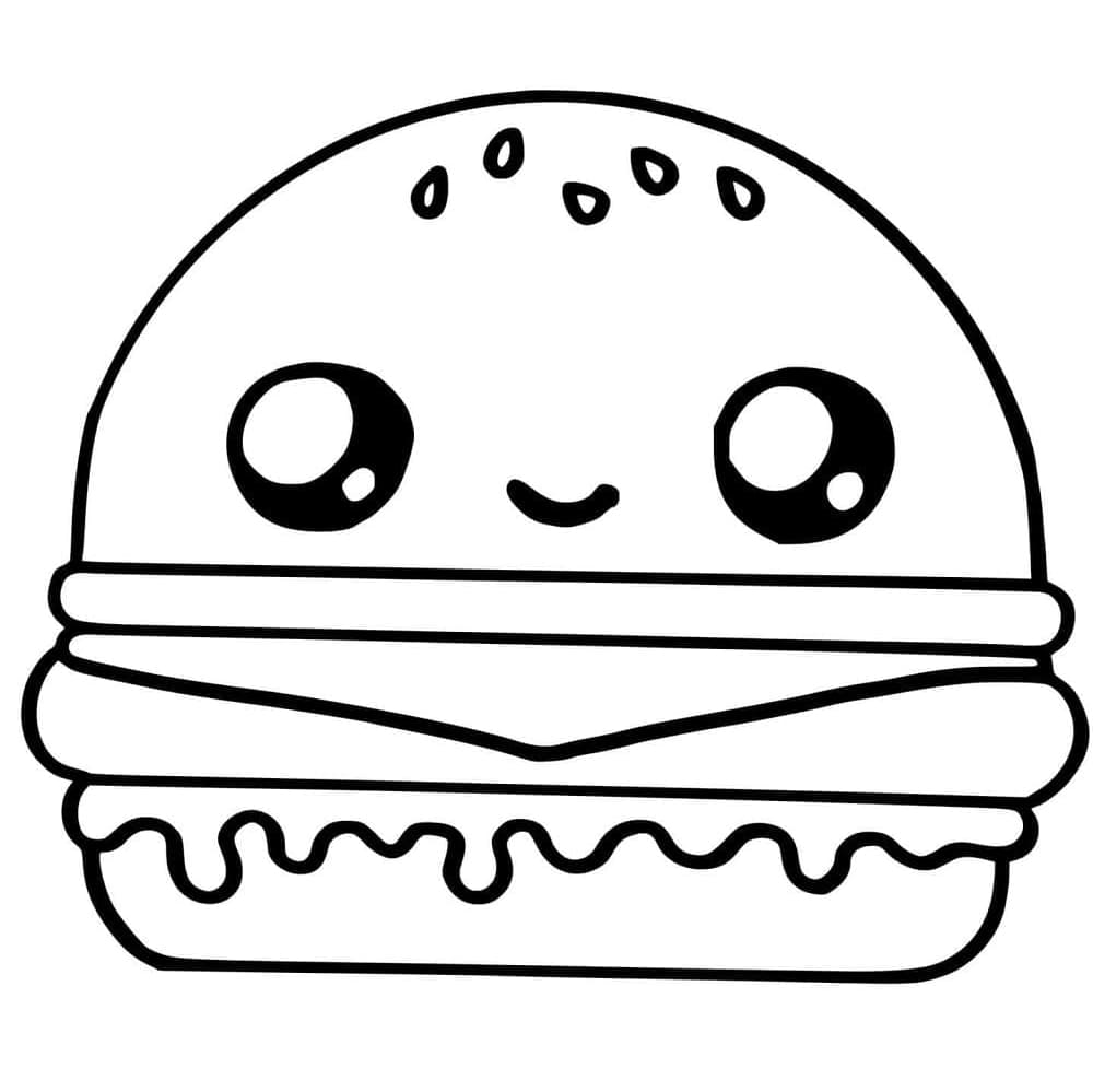 Kawaii burger fargelegging