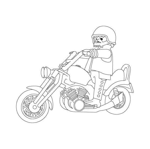 Playmobil motorsykkel fargelegging