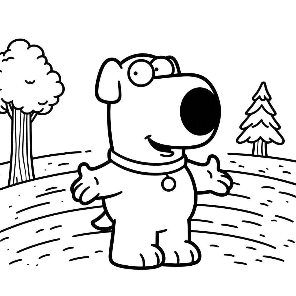 Brian Griffin gratis utskrivbar fargeleggingsside