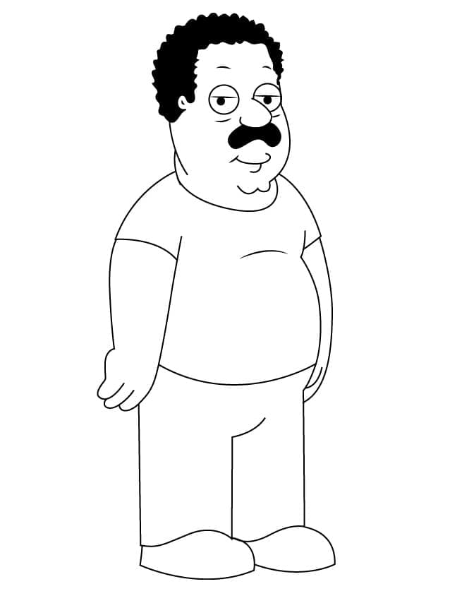 Family Guy Cleveland Brown fargeleggingsside