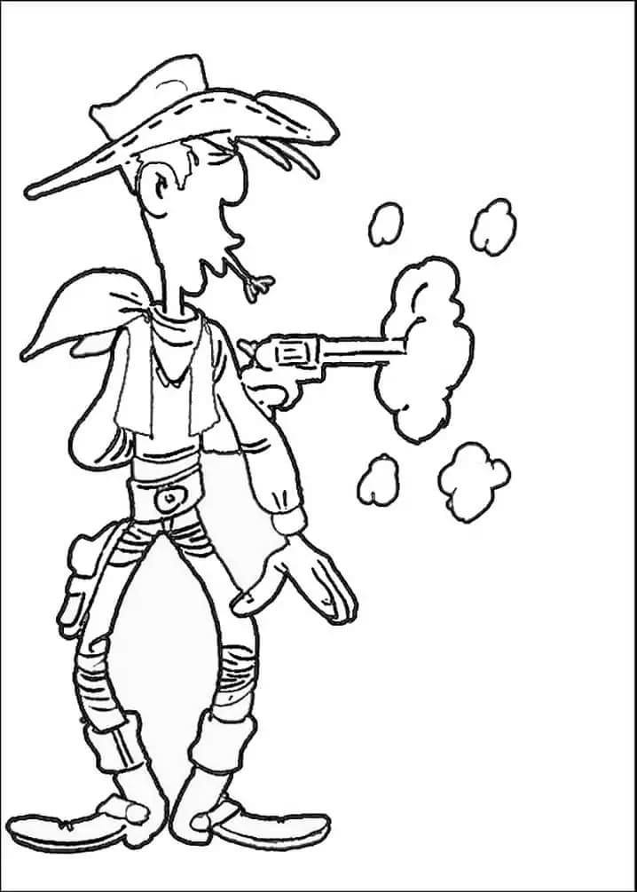 Lucky Luke-skyting fargeleggingsside