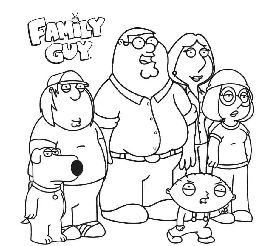 Utskrivbar Family Guy fargeleggingsside