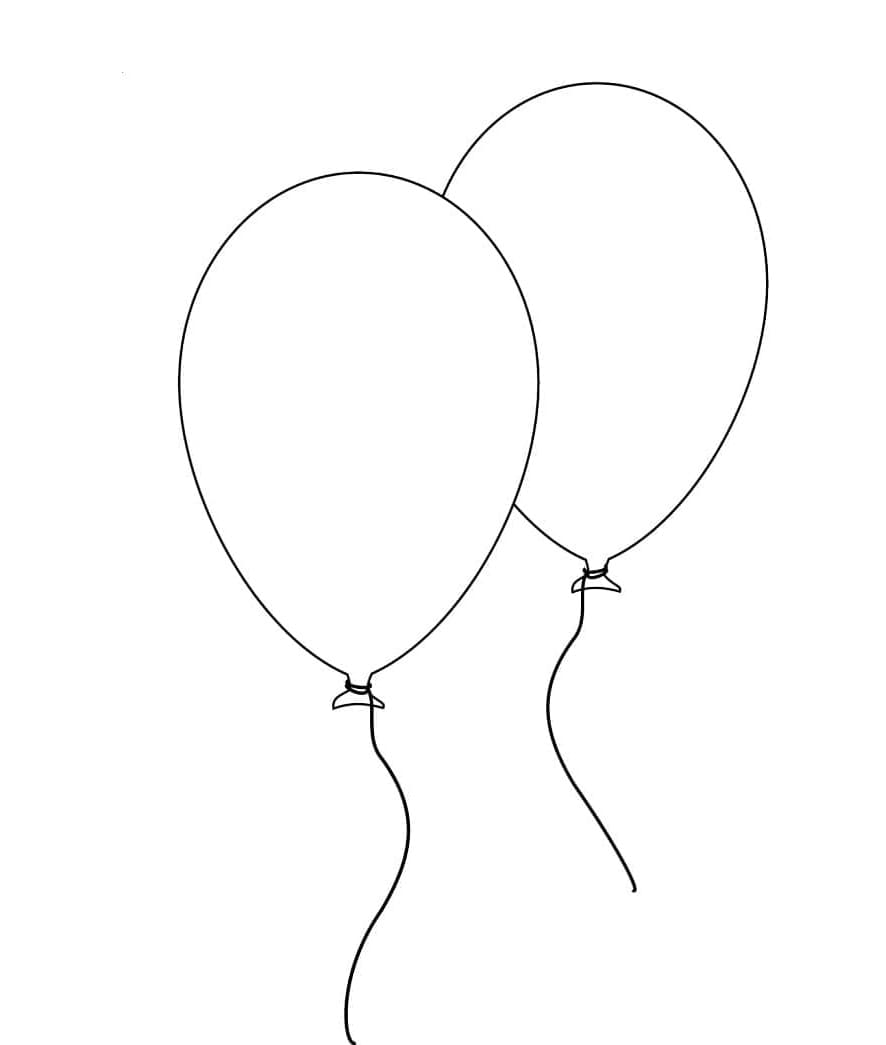 Ballonger for gratis utskrift fargelegging