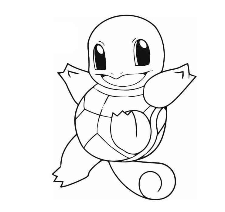 Gratis utskrivbar Squirtle fargeleggingsside