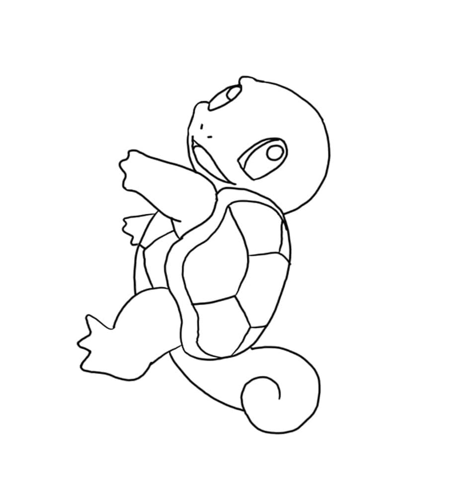 Nydelig Squirtle fargeleggingsside