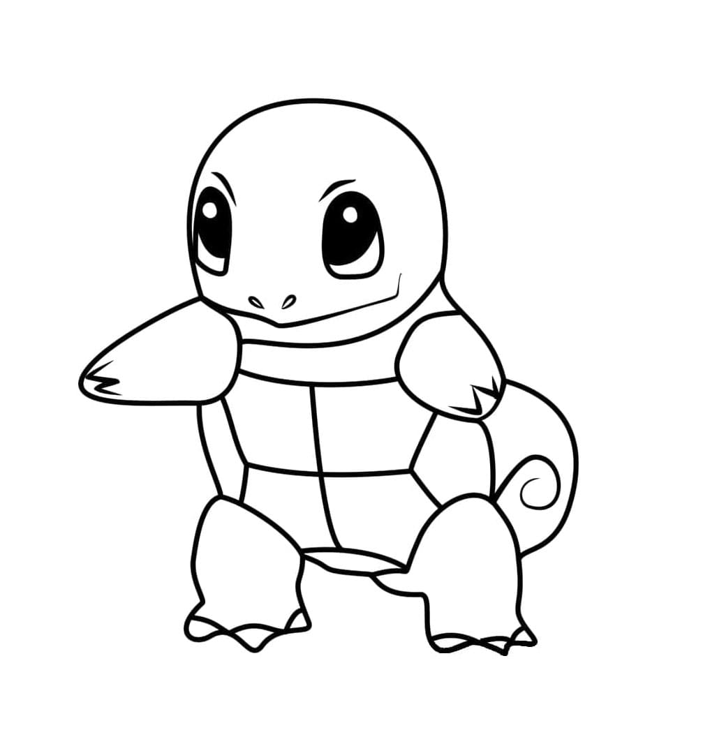 Smilende Squirtle fargeleggingsside