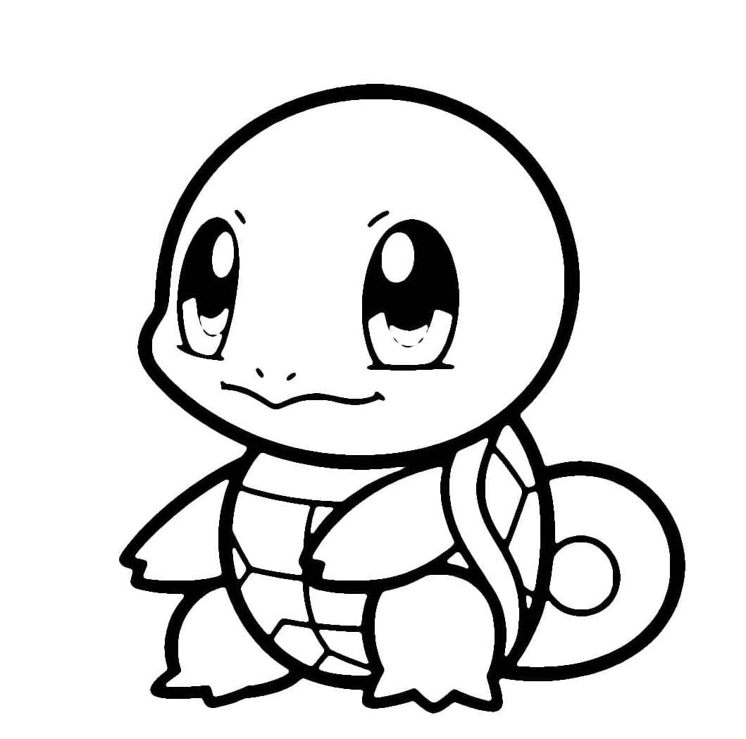 Søt Pokemon Squirtle fargeleggingsside