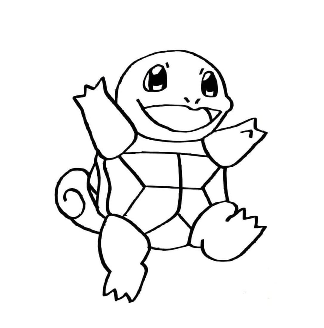 Søt Squirtle gratis fargeleggingsside