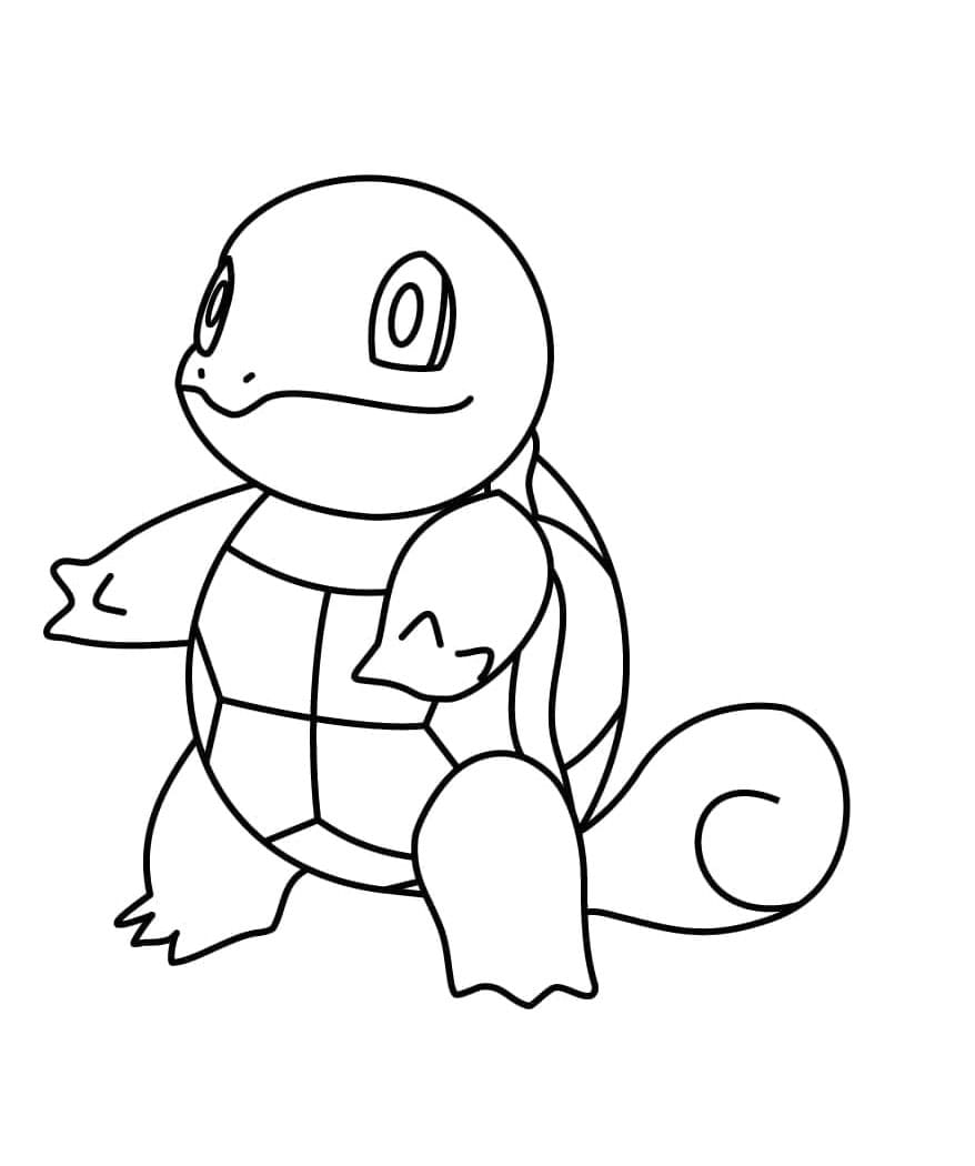 Squirtle fra Pokemon fargelegging