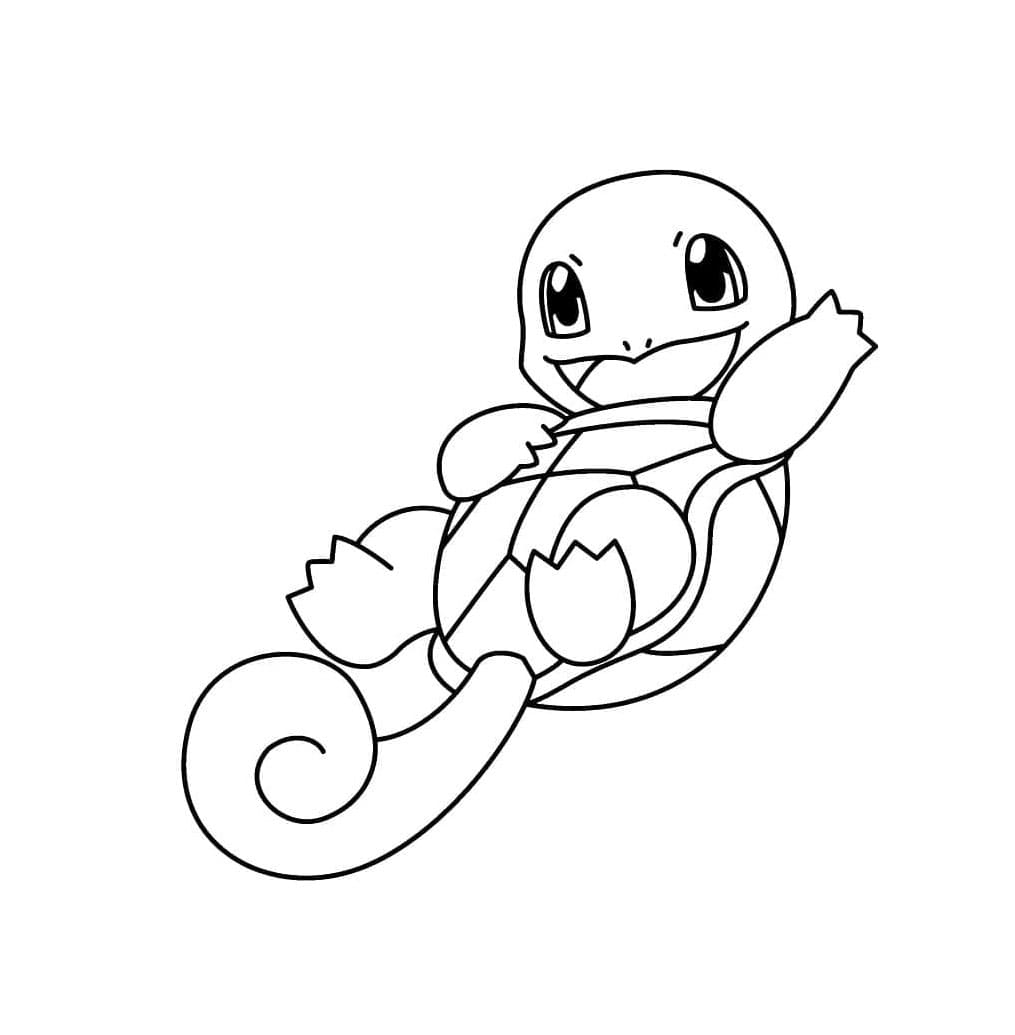 Squirtle gratis utskrivbar fargeleggingsside