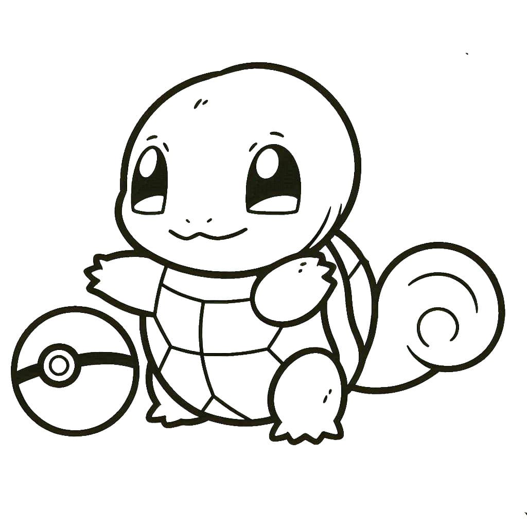 Squirtle morsomt fargelegging