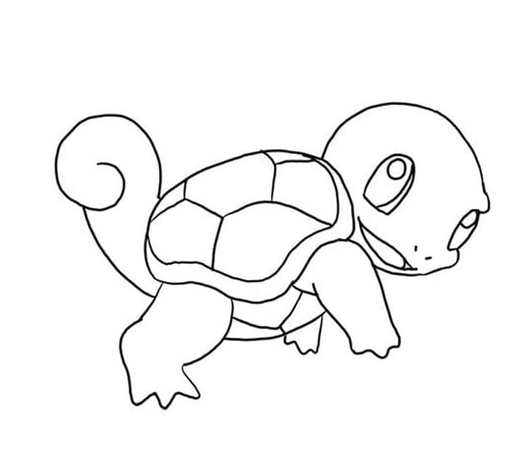 Squirtle Pokemon fargelegging